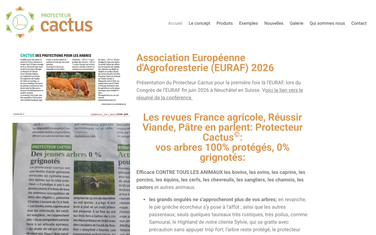 Protecteur Cactus — Ancien site WordPress