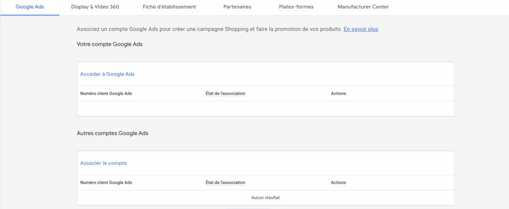 associer compte google ads